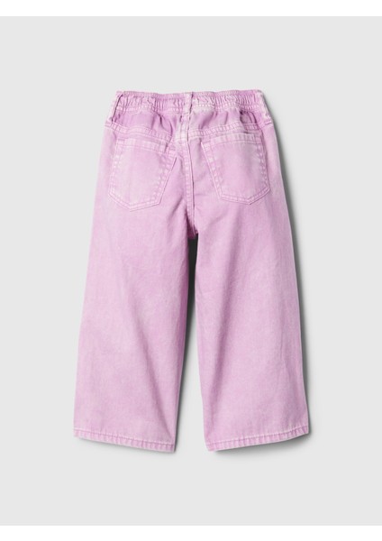 Kız Bebek Pembe Bağcıklı Pull-On Baggy Jean Pantolon fiyatları