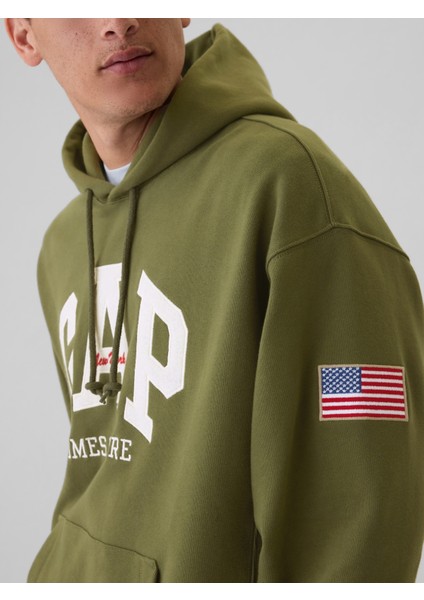 Erkek Haki Gap Logo Archive Oversize City Sweatshirt modelleri