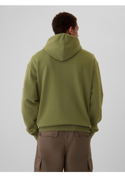 Erkek Haki Gap Logo Archive Oversize City Sweatshirt indirimleri