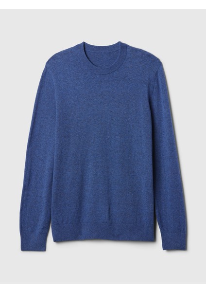 Erkek Mavi CashSoft bisiklet yaka kazak fiyatları