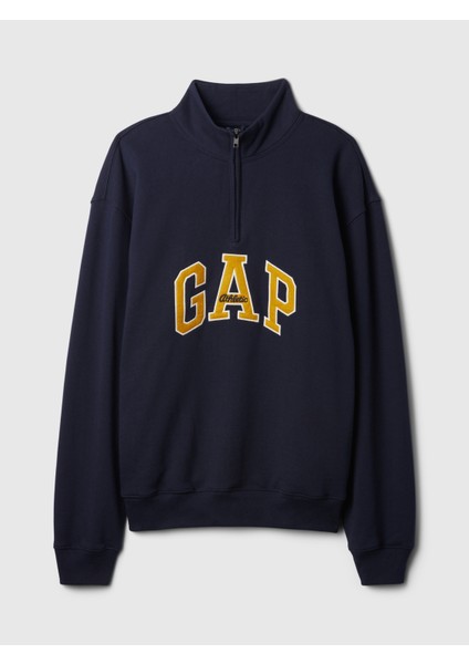 Erkek Lacivert Gap Logo Heavyweight Pullover Sweatshirt fiyatları