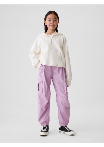 Kız Çocuk Pembe Pull-On Paraşüt Kargo Pantolon