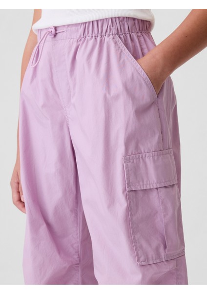 Kız Çocuk Pembe Pull-On Paraşüt Kargo Pantolon modelleri