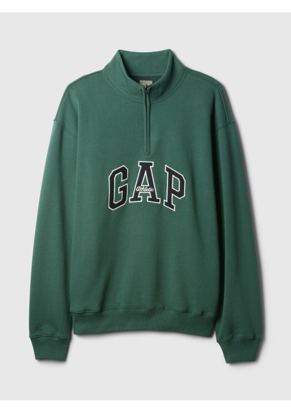Erkek Koyu Yeşil Gap Logo Heavyweight Pullover Sweatshirt fiyatları