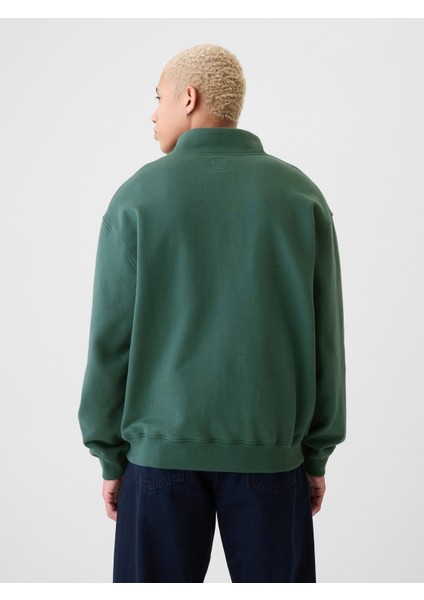 Erkek Koyu Yeşil Gap Logo Heavyweight Pullover Sweatshirt indirimleri