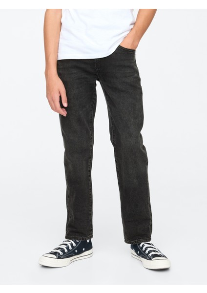 Erkek Çocuk Siyah Original Straight Pull-On Jean Pantolon