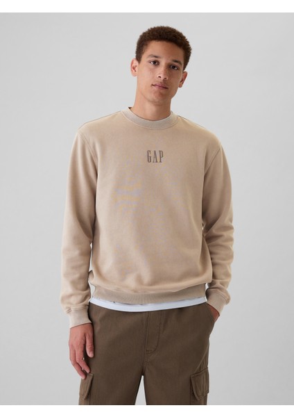 Erkek Bej Gap Logo Sweatshirt