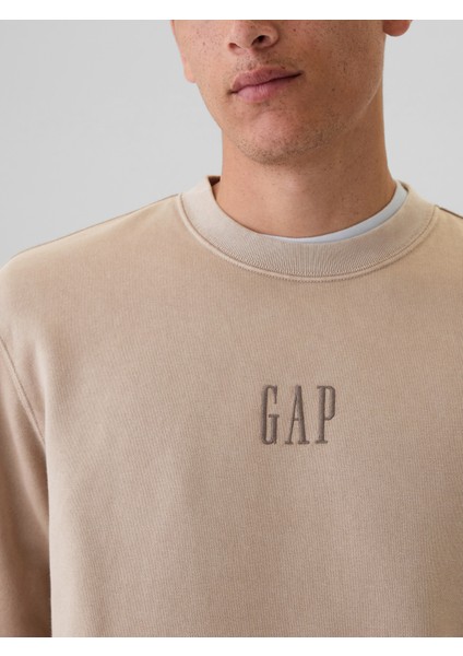 Erkek Bej Gap Logo Sweatshirt