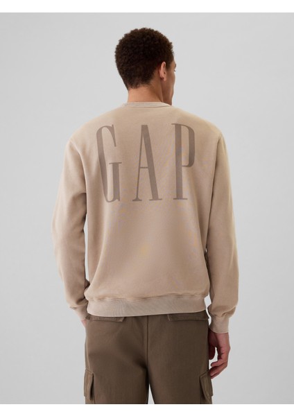 Erkek Bej Gap Logo Sweatshirt