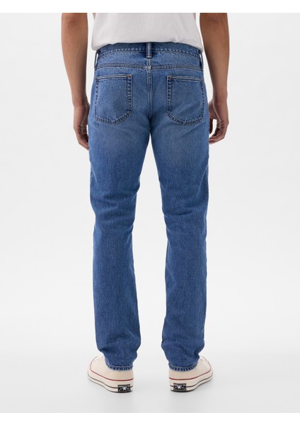 Erkek Koyu Mavi Slim Jean Pantolon