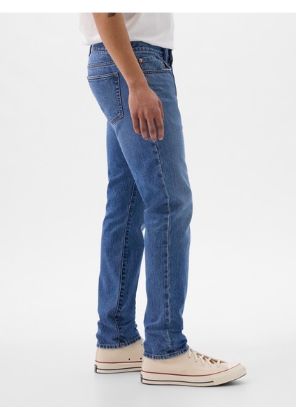 Erkek Koyu Mavi Slim Jean Pantolon