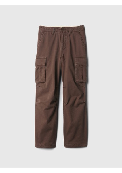 Erkek Çocuk Kahverengi Baggy Kargo Pantolon