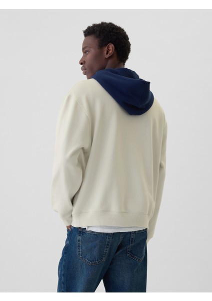 Erkek Kırık Beyaz Gap Logo Colorblock Varsity Sweatshirt indirimleri