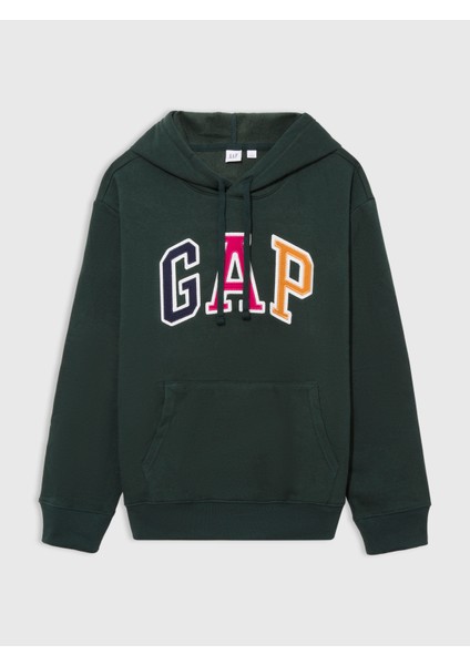 Kadın Koyu Yeşil Gap Logo Fleece Sweatshirt