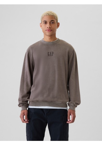 Erkek Kahverengi Gap Logo Sweatshirt