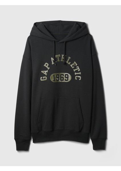 Erkek Siyah Gap 1969 Logo Sweatshirt