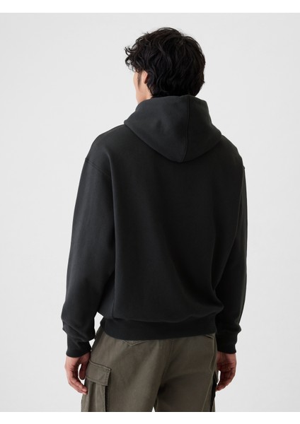 Erkek Siyah Gap 1969 Logo Sweatshirt