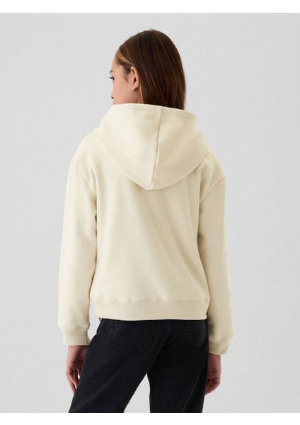 Kız Çocuk Kırık Beyaz Gap Logo Relaxed Fleece Sweatshirt
