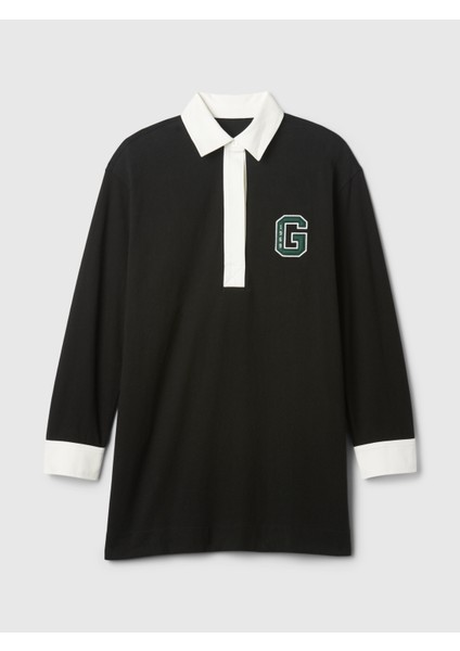 Kadın Siyah Gap Logo Polo Yaka Mini Elbise fiyatları