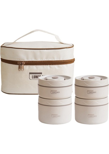 304 Paslanmaz Çelik Yalıtımlı 4 Parça Öğle Yemeği Kutusu (Yurt Dışından)