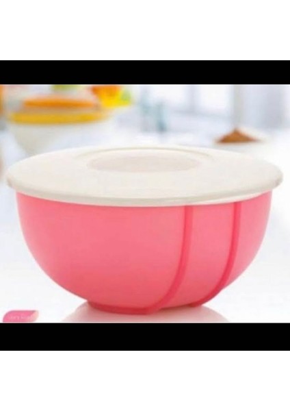 Miksim 3 Lt Pembe Sıçratmaz Kapak Karıştırma ve Saklama Kabı