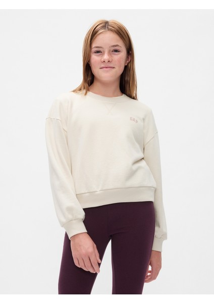 Kız Çocuk Bej Gap Logo Sweatshirt