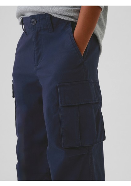 Erkek Çocuk Lacivert Baggy Kargo Pantolon