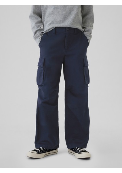Erkek Çocuk Lacivert Baggy Kargo Pantolon