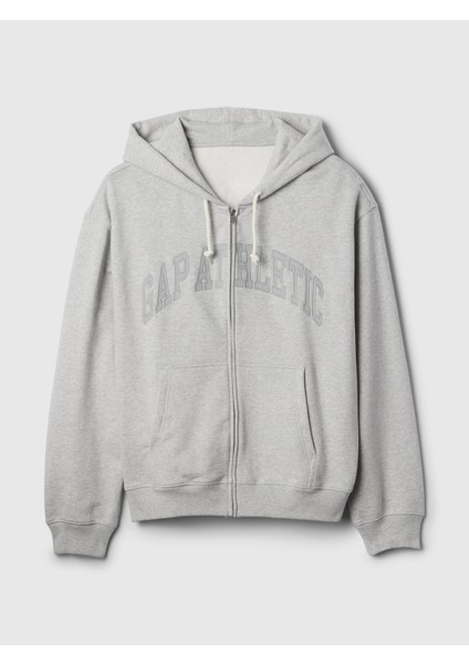 Erkek Gri Gap Logo Heavyweight Fermuarlı Sweatshirt fiyatları