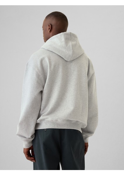 Erkek Gri Gap Logo Heavyweight Fermuarlı Sweatshirt indirimleri