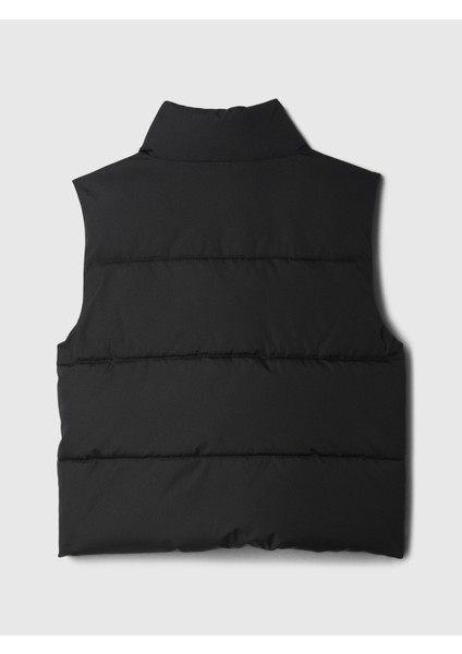 Kız Çocuk Siyah Puffer Şişme Yelek modelleri