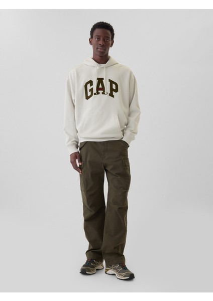 Erkek Kırık Beyaz Gap Logo Sweatshirt fırsatları