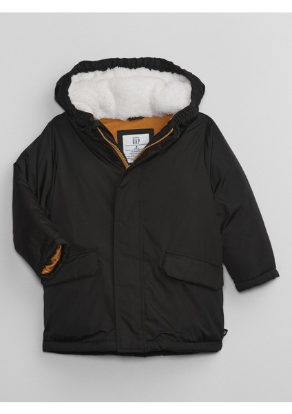 Erkek Bebek Siyah Coldcontrol Sherpa Puffer Şişme Mont