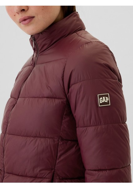 Kadın Bordo Gap Logo Coldcontrol Puffer Şişme Mont