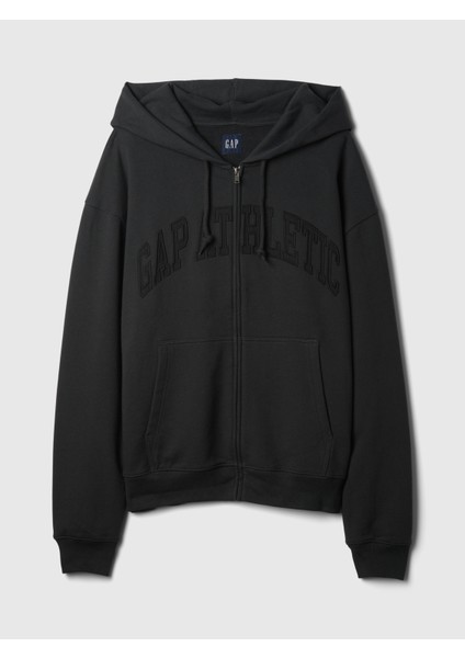 Erkek Siyah Gap Logo Heavyweight Fermuarlı Sweatshirt fiyatları