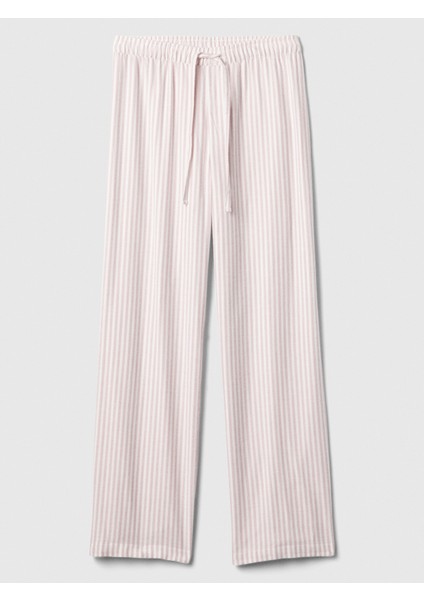 Kadın Pembe Relaxed Flannel Pijama Altı