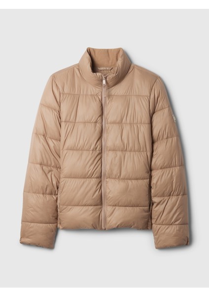 Kadın Bej Gap Logo Coldcontrol Puffer Şişme Mont