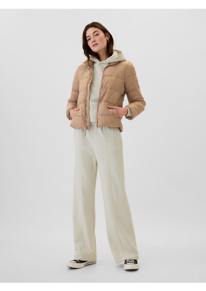 Kadın Bej Gap Logo Coldcontrol Puffer Şişme Mont