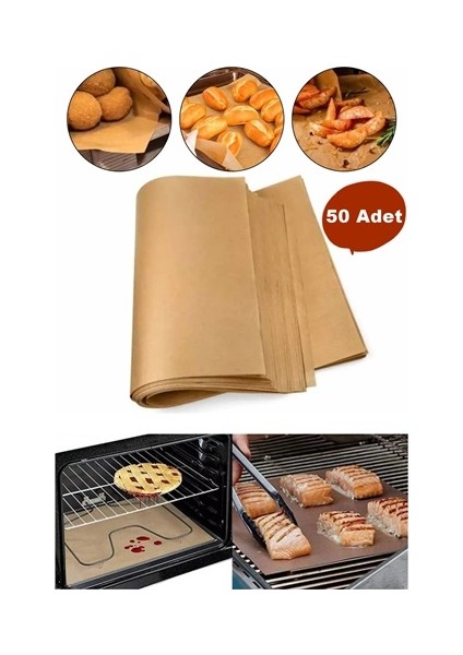 Fırınlanabilir Kendinden Yağlı Pişirme Kağıdı 30 x 40 cm Tek Kullanımlık Fırın Kağıdı Airfryer Kağıdı