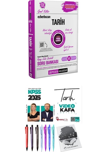 2025 Ezberbozan Kpss Tarih Soru Bankası - Hoca Kafası 2025 Kpss Tarih Video Kafa Notlar