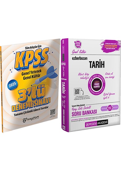 2025 Ezberbozan Kpss Tarih Soru Bankası - Saydam Yayınları 2025 Kpss 3lü Deneme Li