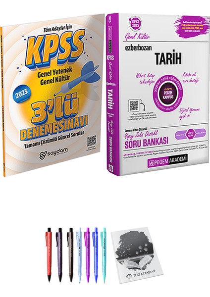2025 Ezberbozan Kpss Tarih Soru Bankası - Saydam Yayınları 2025 Kpss 3lü Deneme