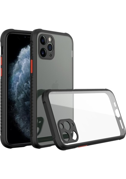 Apple iPhone 11 Pro Max Kılıf Köşeler Airbag Özellikli Arkası Sert P.c Kenarı Silikon Miami Kapak