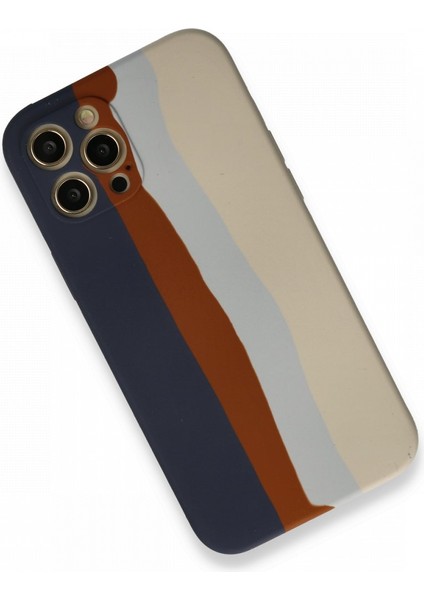 Apple iPhone 12 Pro Max Kılıf Darbelere Dayanıklı Dışı Silikon Içi Kadife Ebruli Lansman Kapak