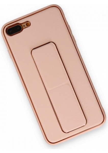 Apple iPhone 8 Plus Kılıf Yatay ve Dikey Standlı Kamera Lens Korumalı Deri Coco Stand Kapak