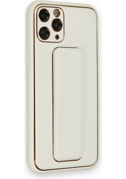 Apple iPhone 11 Pro Kılıf Yatay ve Dikey Standlı Kamera Lens Korumalı Deri Coco Stand Kapak