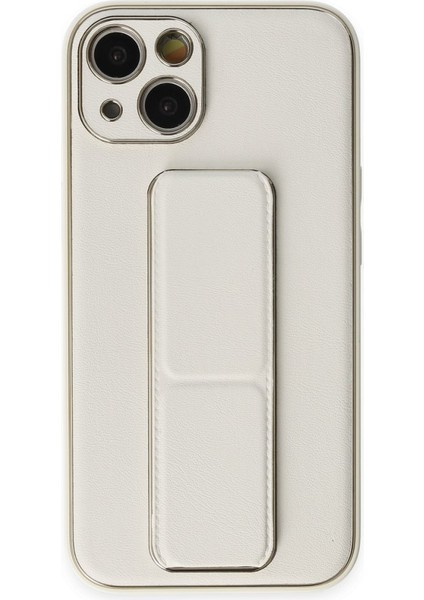Apple iPhone 14 Plus Kılıf Yatay ve Dikey Standlı Kamera Lens Korumalı Deri Coco Stand Kapak
