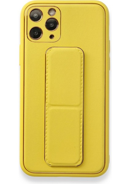 Apple iPhone 11 Pro Max Kılıf Yatay ve Dikey Standlı Kamera Lens Korumalı Deri Coco Stand Kapak