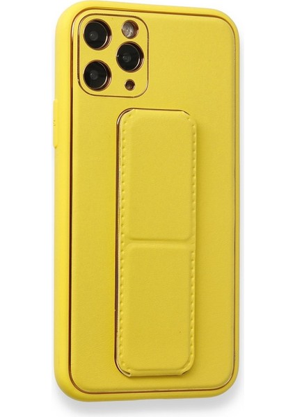 Apple iPhone 11 Pro Max Kılıf Yatay ve Dikey Standlı Kamera Lens Korumalı Deri Coco Stand Kapak