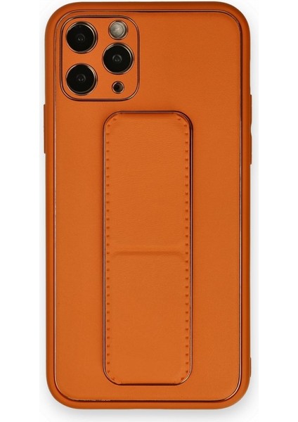 Apple iPhone 11 Pro Max Kılıf Yatay ve Dikey Standlı Kamera Lens Korumalı Deri Coco Stand Kapak
